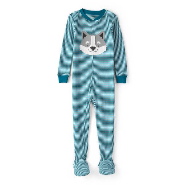 Photo of Toddler Boy's Dog Striped Snug Fit Footie 1-Piece Pajamas