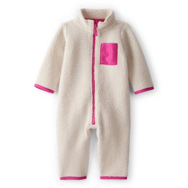 Photo of Infant Girls Color Block Fleece Long-Sleeve Jumpsuit