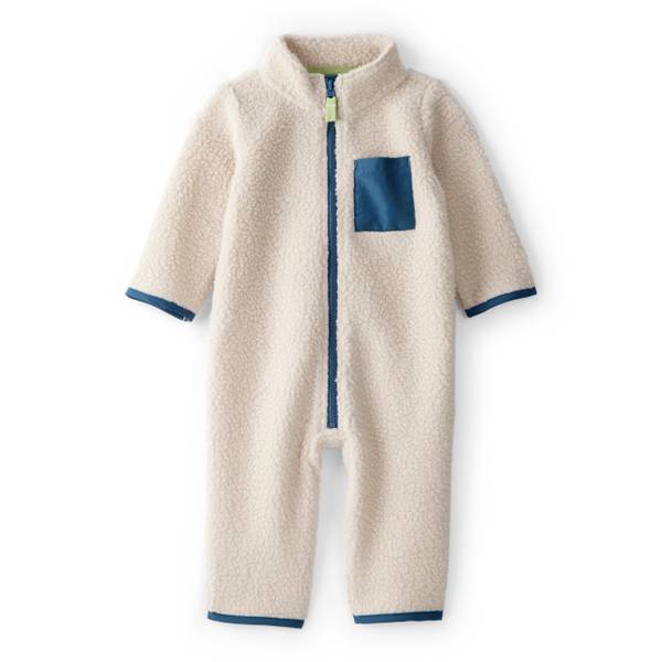 Photo of Infant Boys Color Block Fleece Zip-Up Jumpsuit