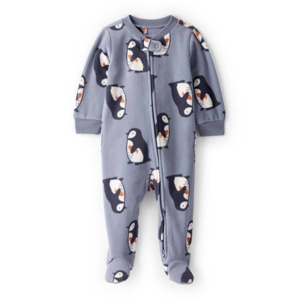 Photo of Infant Boy's Penguin DreamPlush Snug Fit 2-Way Zip Sleep and Play Pajamas