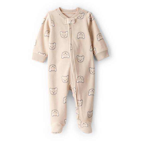 Photo of Infant Boy's Bear Plush Snug Fit 2-Way Zip Sleep 'n Play Pajamas