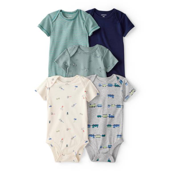 Photo of Infant Boys 5-Pack Train Multipack Bodysuits