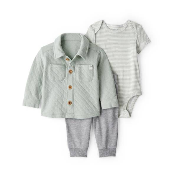 Photo of Infant Boys 3-Piece Quilted Jacket Outfit Set