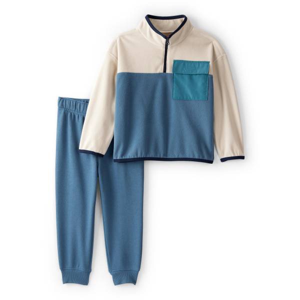 Photo of Toddler Boys 2-Piece Color Block Quarter Zip Pant Set