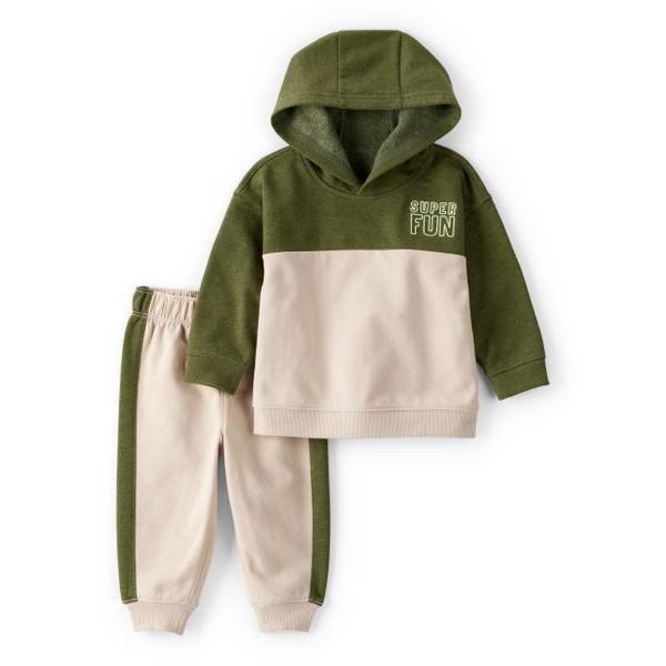 Photo of Toddler Boy's 2-Piece Color Block Hoodie Pant Set