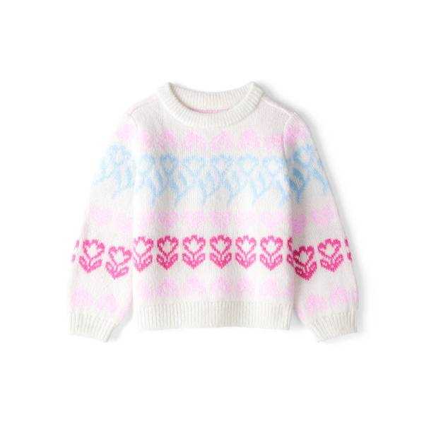 Photo of Toddler Girl's Floral Fairisle Sweater