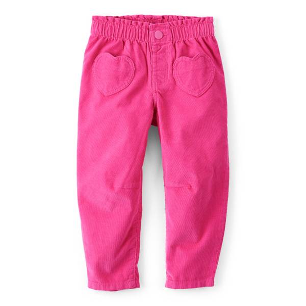 Photo of Toddler Girl's Pink Heart Pocket Barrel Pants