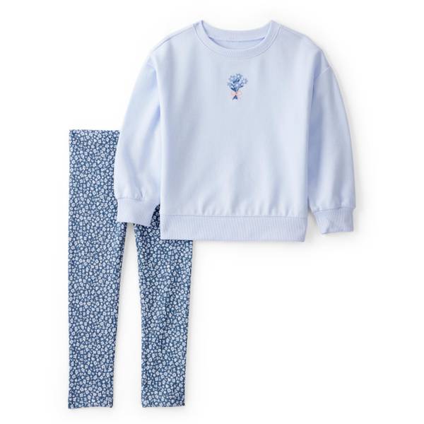 Photo of Toddler Girl's 2-Piece Floral French Terry Sweatshirt Pant Set