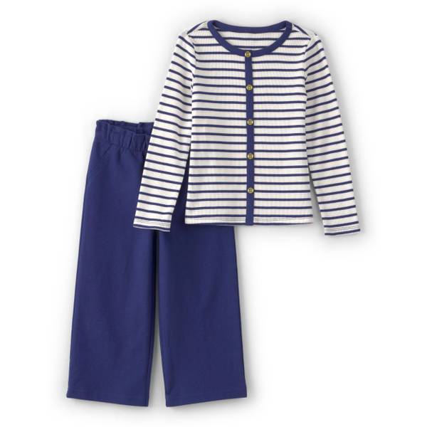 Photo of Toddler Girl's 2-Piece Striped Sweater Pants Set