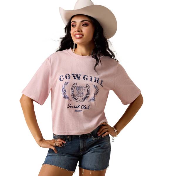 Photo of MS Social Club Print SS Tee Pink