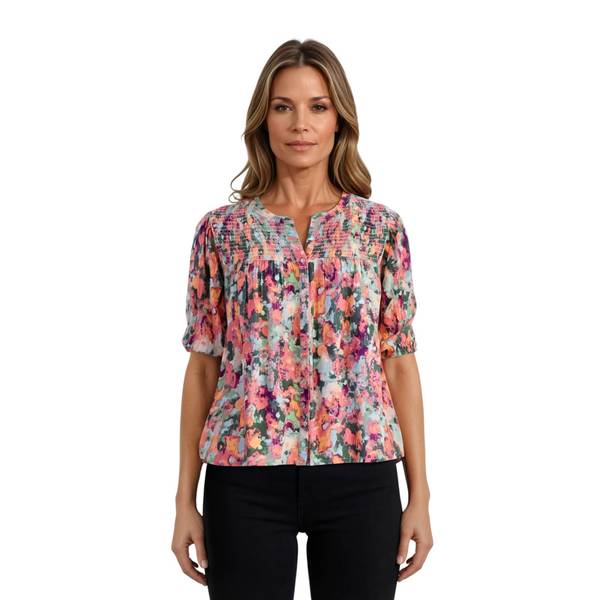 Photo of Women's Elbow Sleeve Printed Top