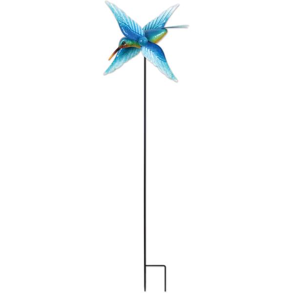 Photo of 43" Blue Hummingbird Spinner Stake