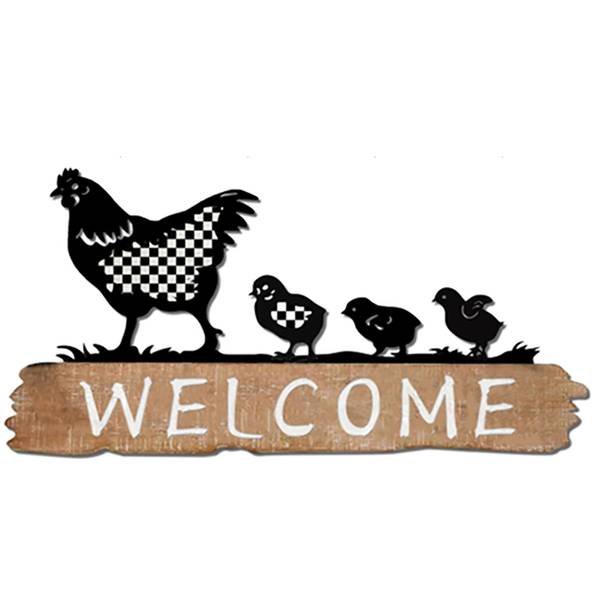 Photo of 19" Welcome With Chicks Sign