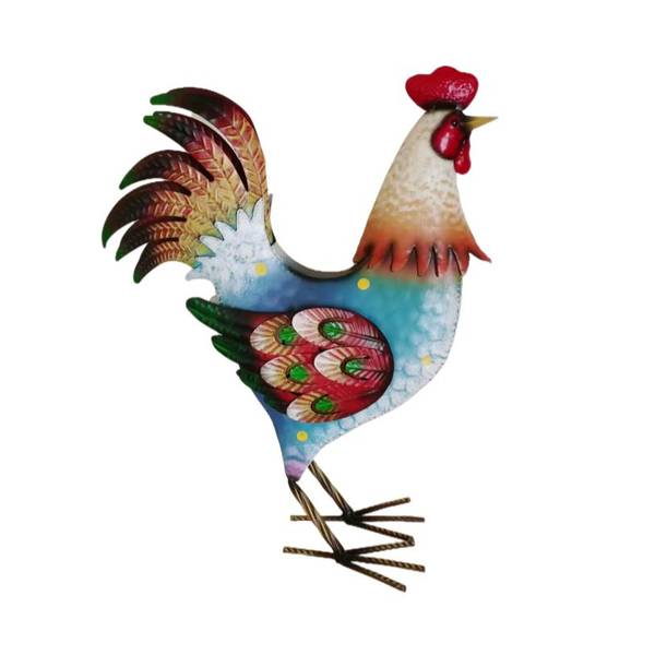 Photo of 16.5" Light Blue Colorful Rooster