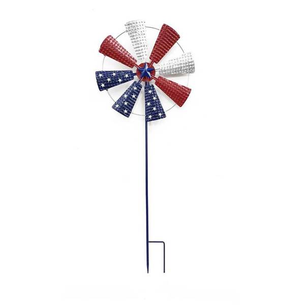 Photo of 35.83" Patriotic Windmill Wind Spinner
