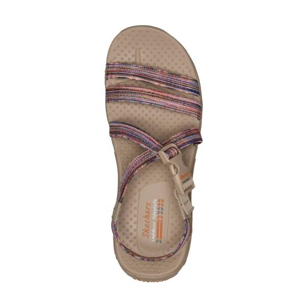 Skechers WMS Reggae Buckle Sandal Multi Tpe, Taupe, 6 - 163229-TPE