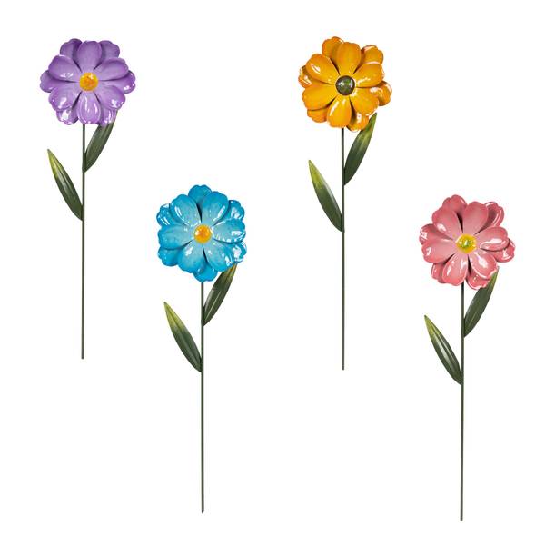 Photo of 17.13" Metal Flower Stake Assortment