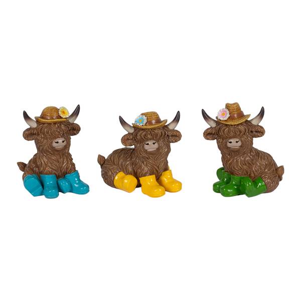 Photo of 3.94" Highland Cow with Rain Boots Assortment