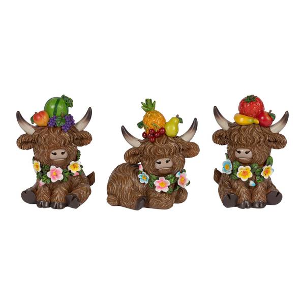 Photo of 4.53" Highland Cow with Colorful Hat Assortment