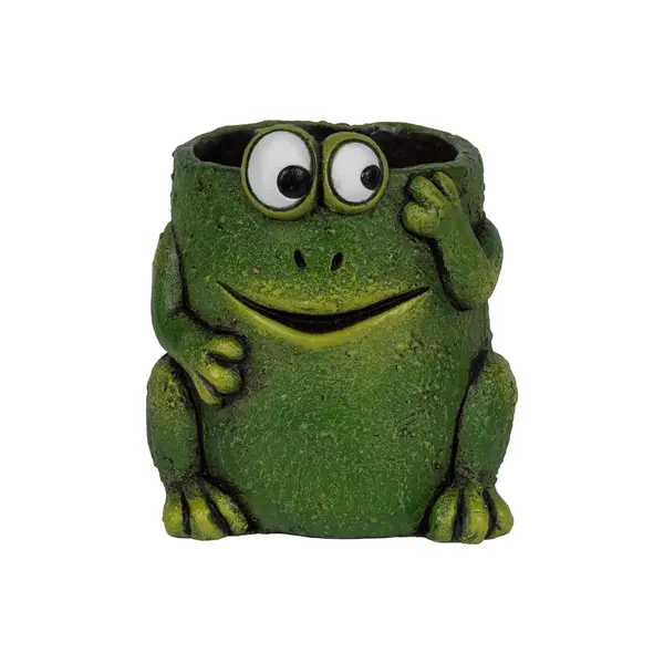 Gerson 6.8" Cement Frog Planter