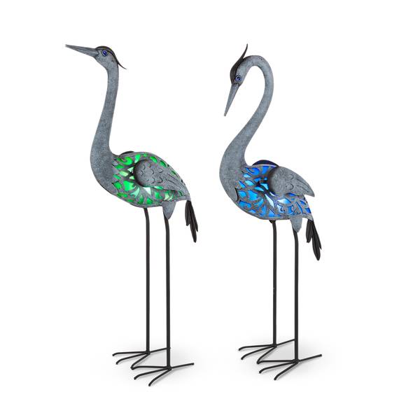 Photo of 32.28" Solar Lighted Metal Heron Assortment