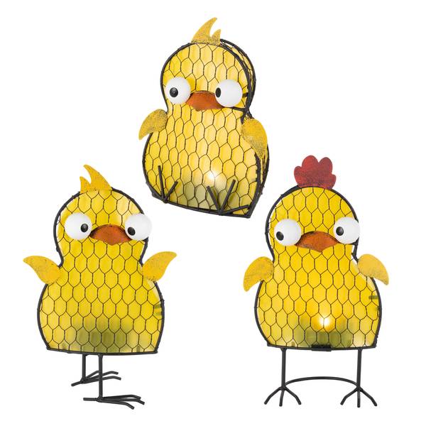 Photo of 12.4" Solar Silly Metal Chick Assortment