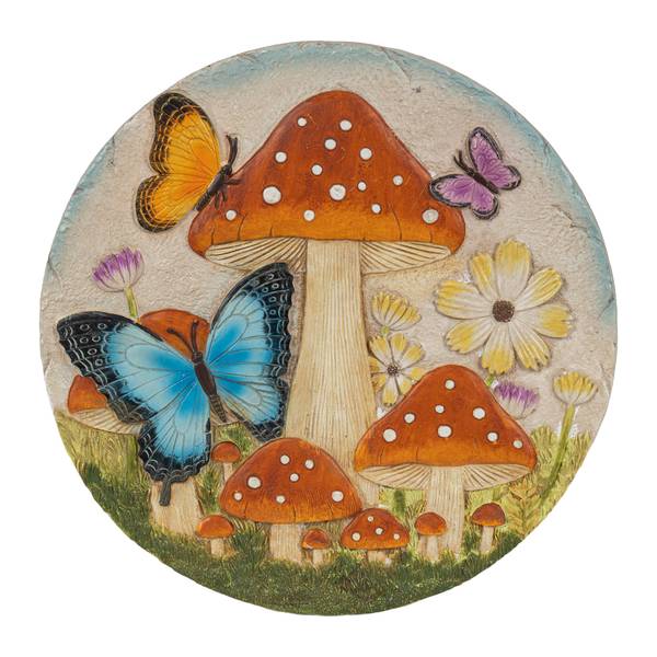 Photo of 11" Mushroom Butterfly Stepping Stone Assortment