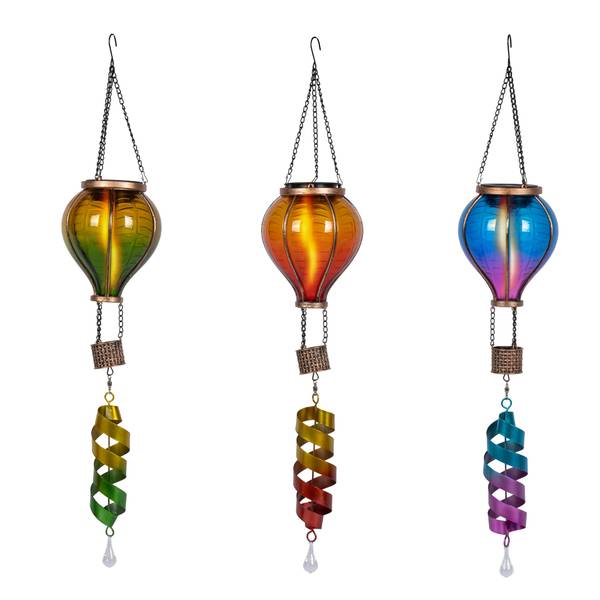 Photo of 23" Solar Hot Air Hanging Balloon with Spinners Assortment