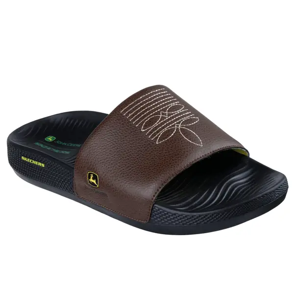 Skechers Men's JD Low Slider Brn - 256058-BRBK-8 | Blain's Farm