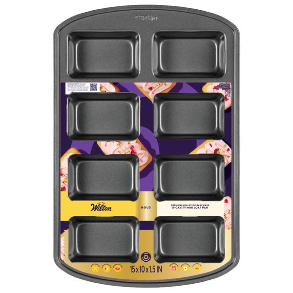 Photo of Gold Non-Stick Bakeware Mini Loaf, 8 Cavity