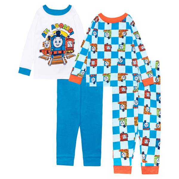 Photo of Toddler Boy's 4-Piece All Aboard Thomas the Train Cotton Pajama Set