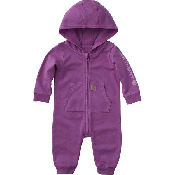 Photo of Infant Girls Long Sleeve Re-Engineered Garment Dye Hooded Coverall