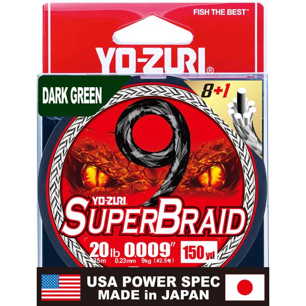 Photo of 150yd 20lb Dark Green SuperBraid Fishing Line