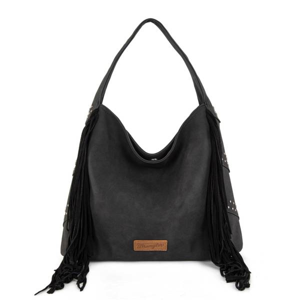 Photo of Fringe Studded Hobo Bag
