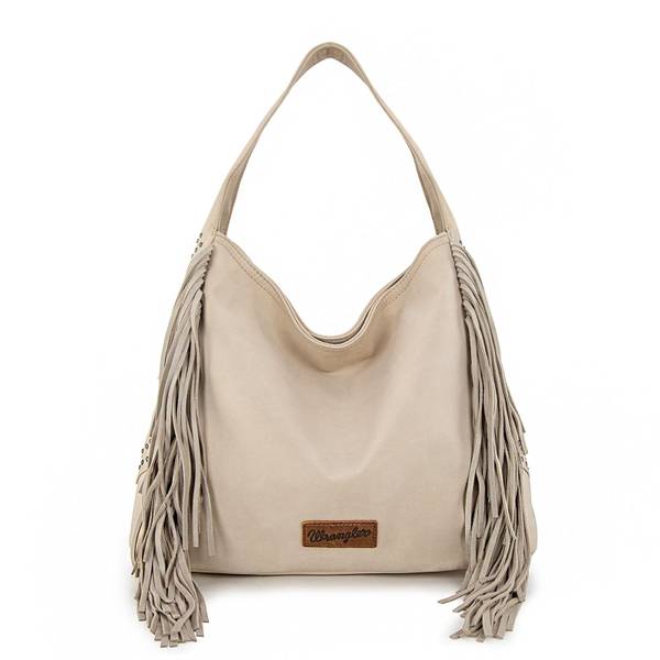Photo of Fringe Studded Hobo Bag