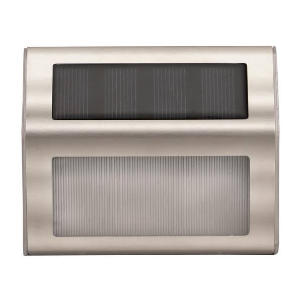 Photo of Silver Solar LED Wedge Step Light