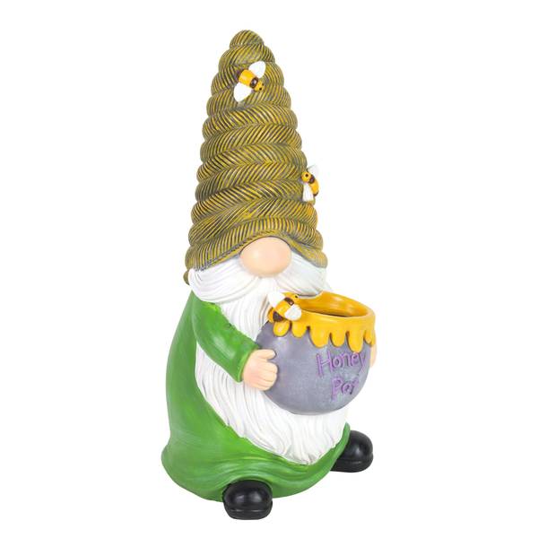 Photo of Beekeeper Gnome with Hive Hat and Honey Pot
