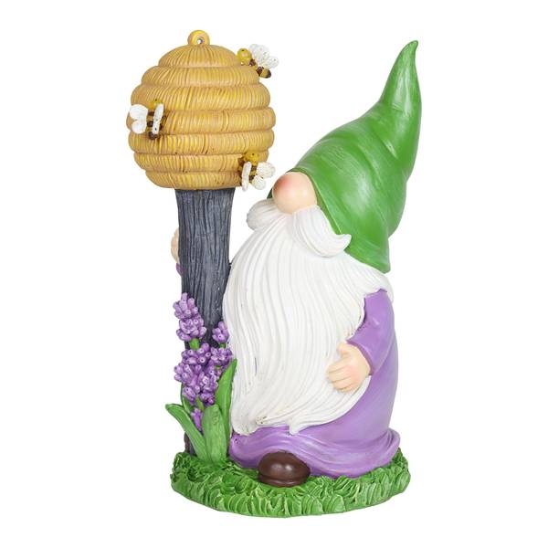 Photo of Solar Purple Gnome Bee Hive Statue