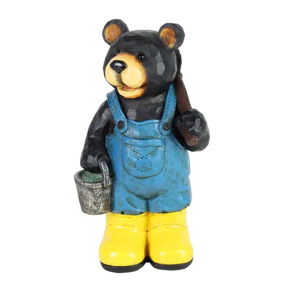 Photo of Bear in Overalls in Yellow Boots
