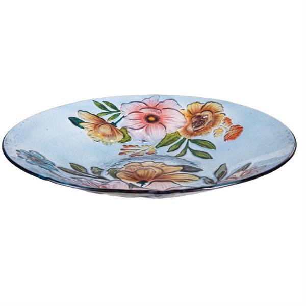 Photo of 18" Farmhouse Flowers Birdbath