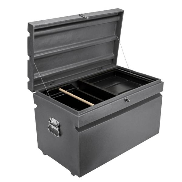 Photo of Dark Granite Tack Trunk Storage Box with Accessory Trays