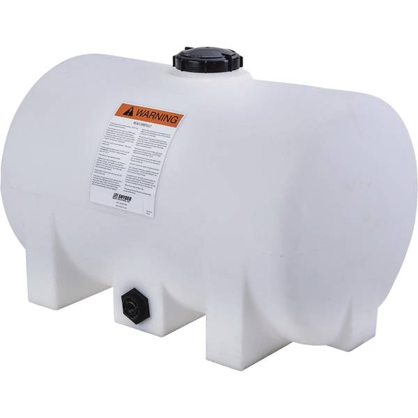 Photo of 60-Gallon White Plastic Horizontal Leg Tank