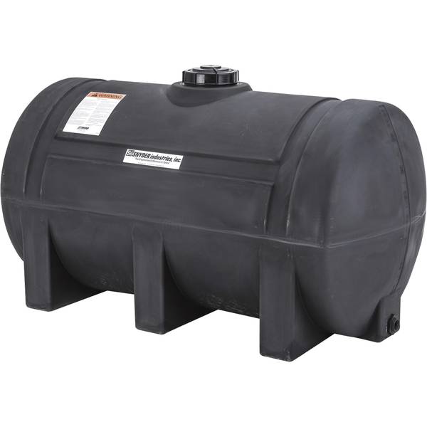 Photo of 300-Gallon Black Heavy Duty Plastic Horizontal Leg Tank