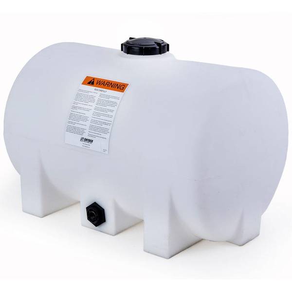 Photo of 300-Gallon White Heavy Duty Plastic Horizontal Leg Tank