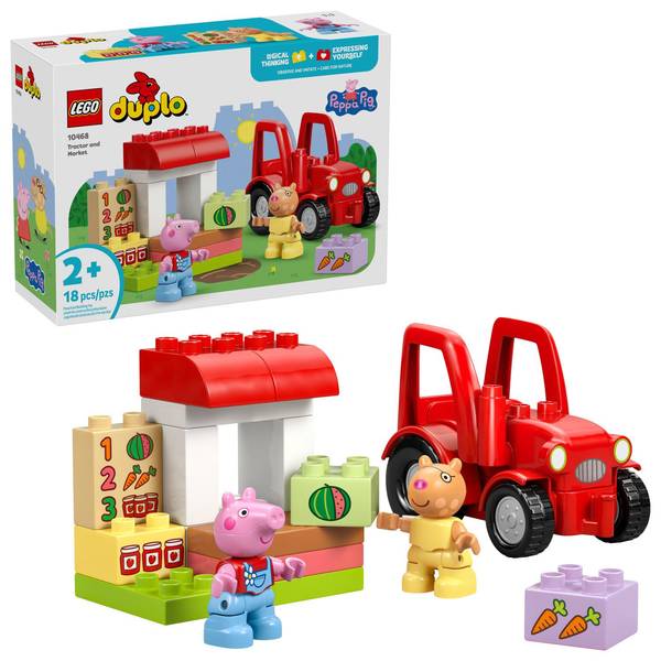 DUPLO Peppa Pig Tractor and Market 10468 Building Toy
