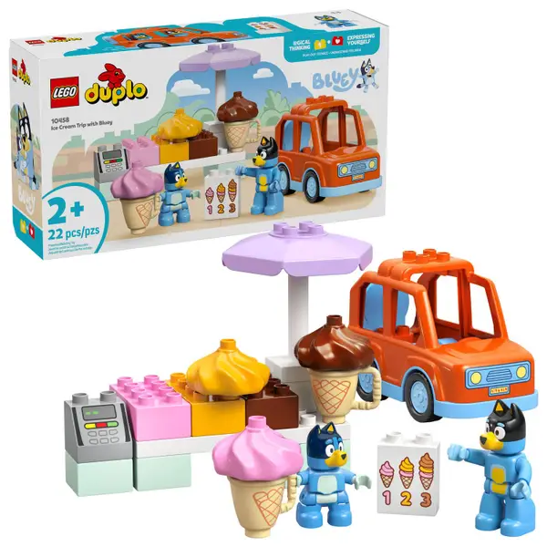 DUPLO Bluey Ice Cream Trip 10458 Building Playset - 6526205