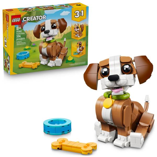 Photo of Creator 3-in-1 Cute Animals: Playful Puppy Dog 31382 Building Toy