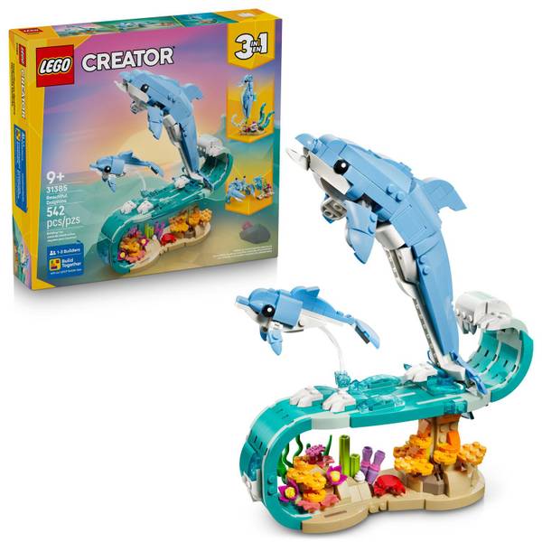 Photo of Creator 3-in-1 Sea Animals: Beautiful Dolphins 31385 Building Toy