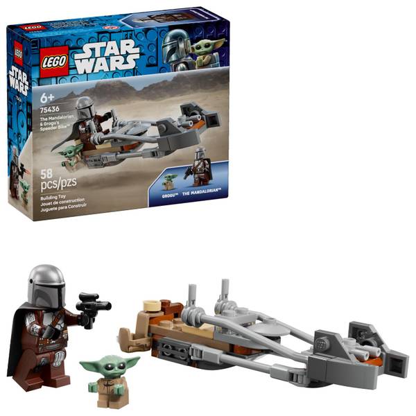 Photo of Star Wars The Mandalorian & Grogu's Speeder Bike 75436 Building Toy