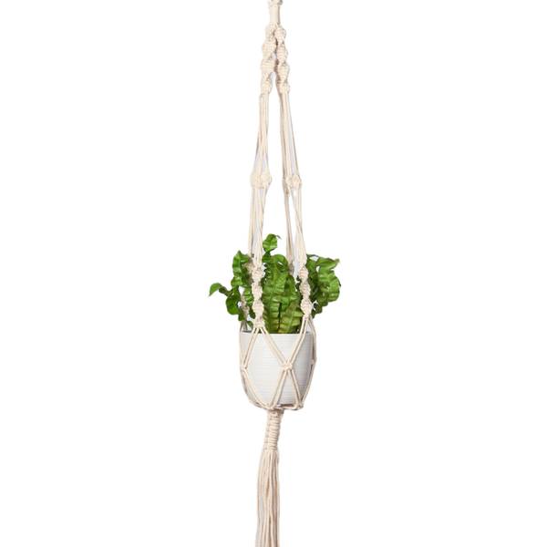 Photo of 42" Twisted Cord Cotton Woven Plant Hanger